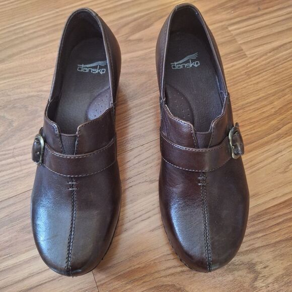 Dansko Womens Leather Clogs Academia Preppy Classic Boho Comfort 39 / 8.5 - 9 US - Picture 2 of 15